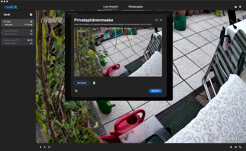 Reolink Argus PT Ultra: Einstellungen mit Desktop-App