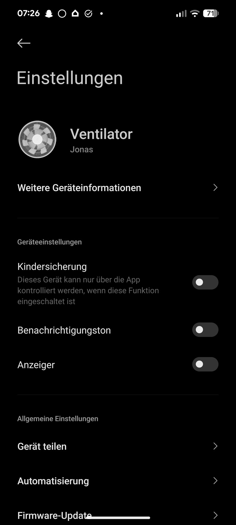 Xiaomi Mi Standing Fan 2 Screenshot
