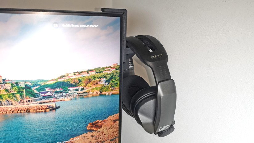 Ein Kopfhörer-Halter für knapp 8 Euro. Wer einen 3D-Drucker hat, kann diesen auch selbst drucken.