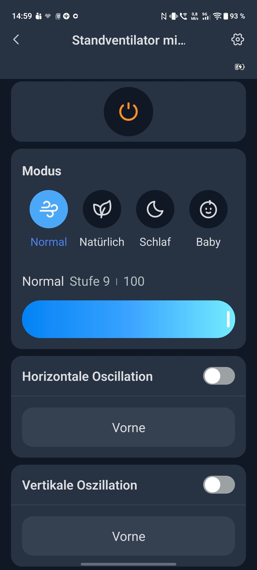 SwitchBot Standventilator mit Akku Screenshot