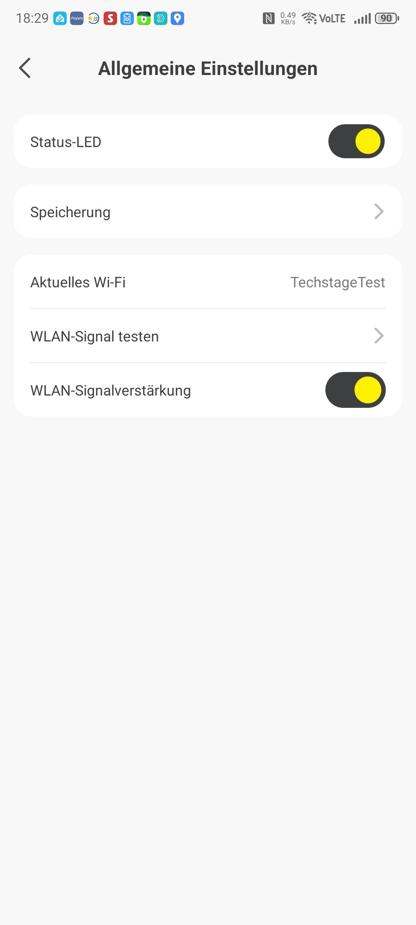 Baseus Security S2: Konfiguration mit der App
