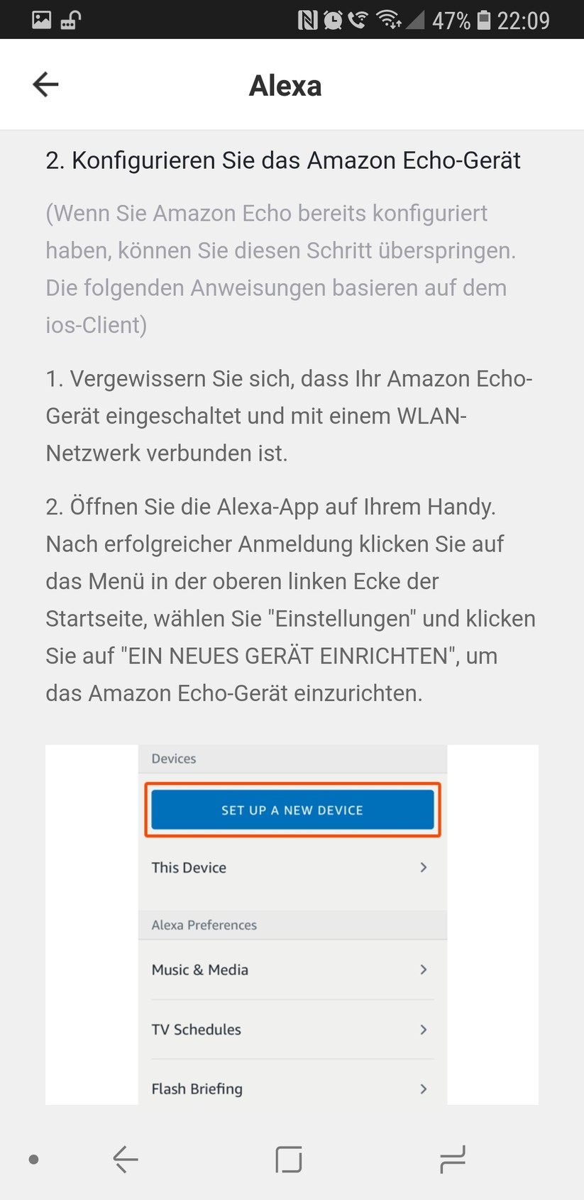 Alexa einrichten