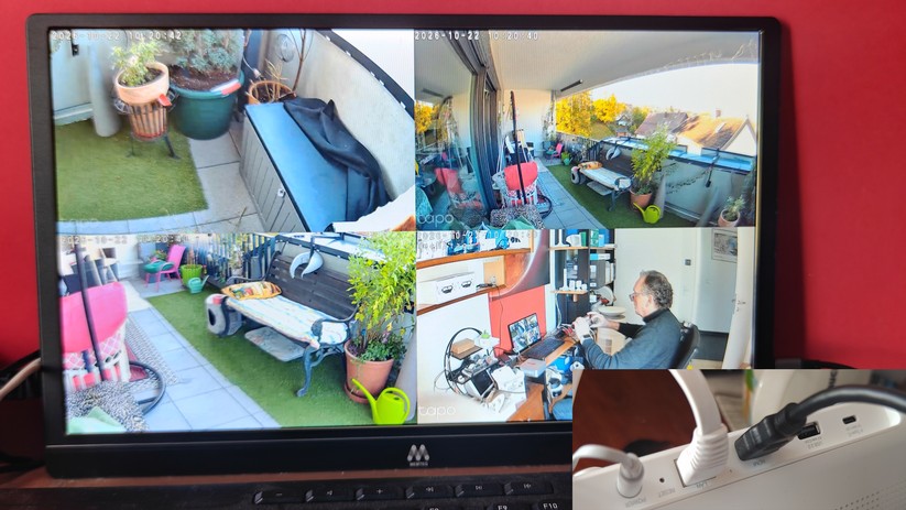 Der Tapo H500 ermöglicht die Ausgabe der Kamera-Livestreams per HDMI auf ein Display.