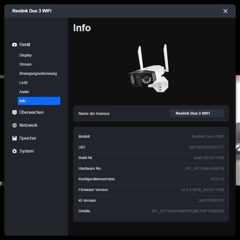 Reolink Duo 3 WiFi: Konfiguration mit Desktop-App