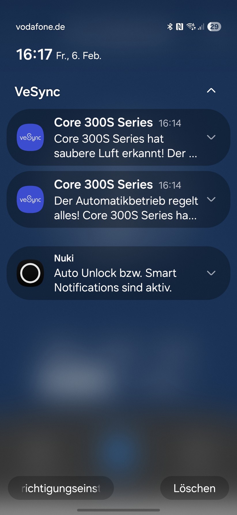 Luftreiniger Levoit Core 300S: Inbetriebnahme und Steuerung mit Vsync-App.