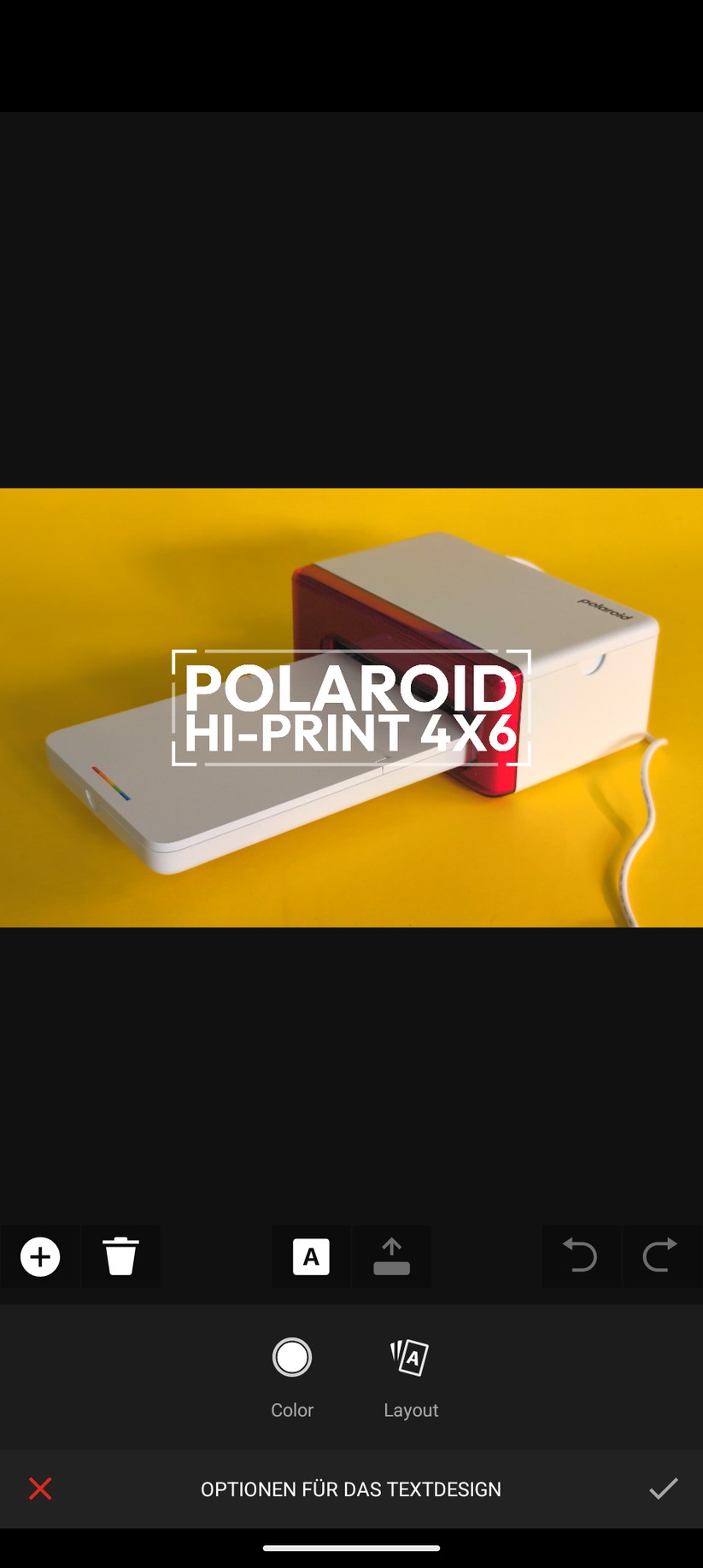 Polaroid Hi-Print 4x6 Screenshot