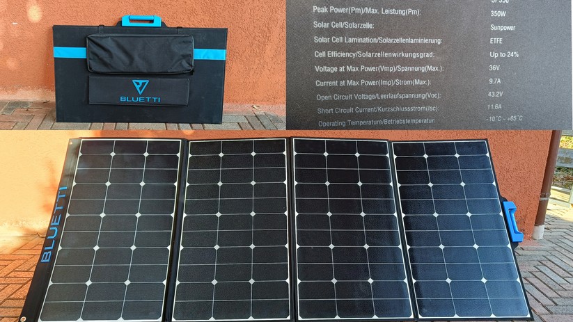 Das Solarpanel von Bluetti.