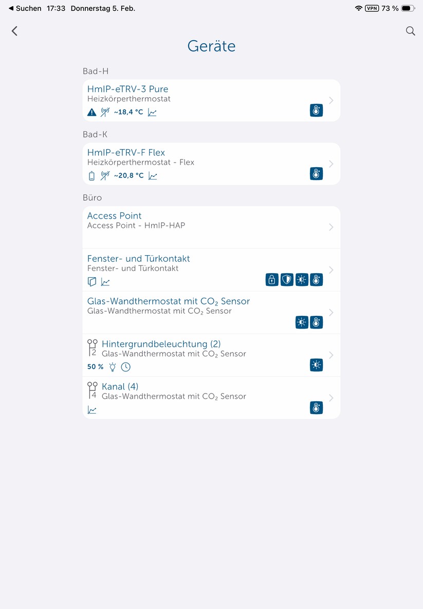 Die Homematic-IP-App ist auch für Tablets optimiert.