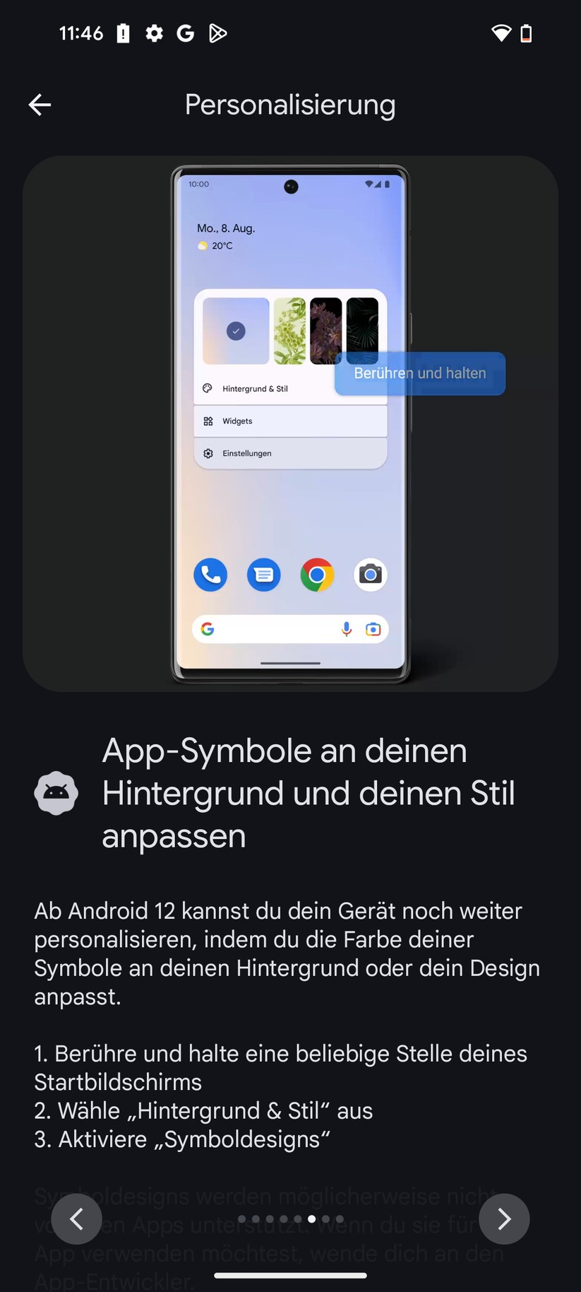 Google Pixel 8a Screenshot