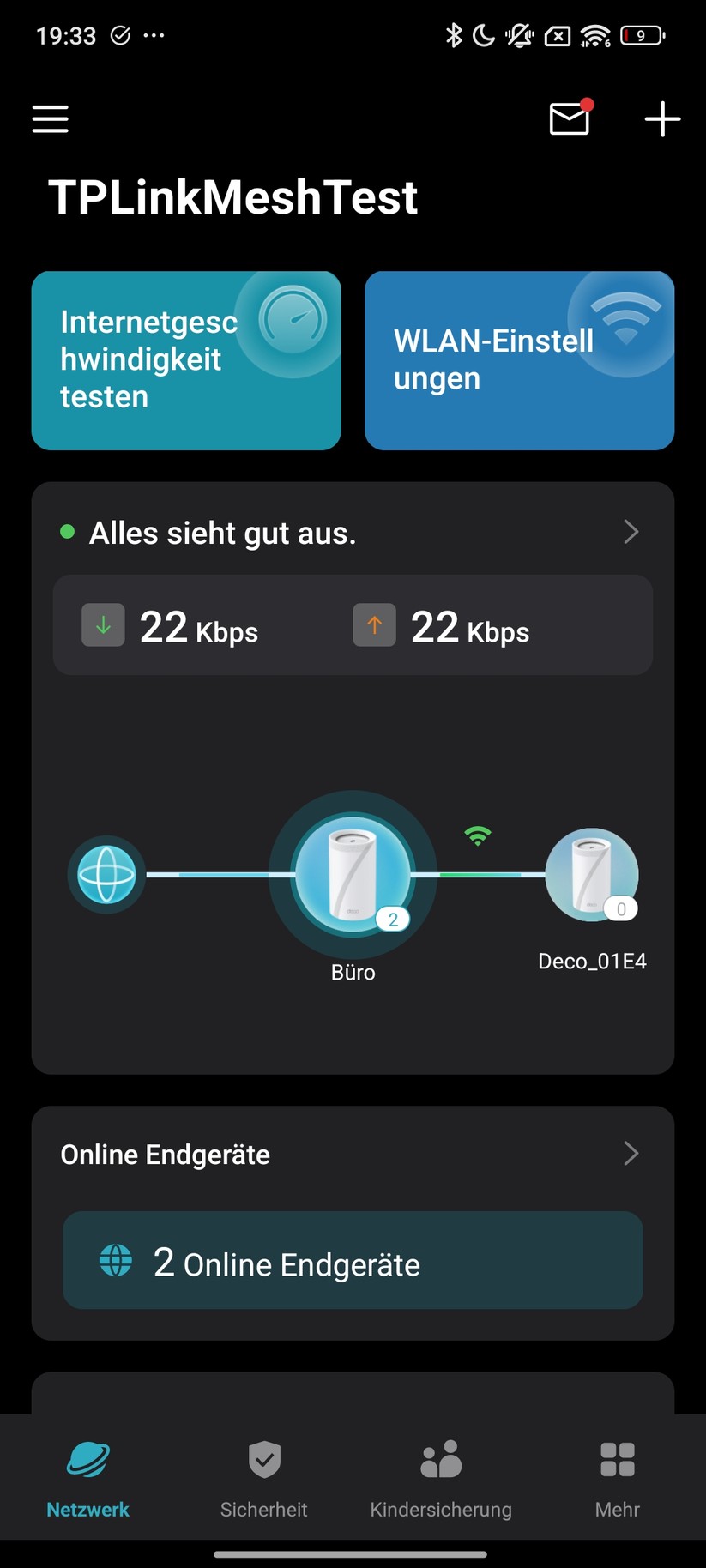 TP-Link Deco BE65 – App & Weboberfläche