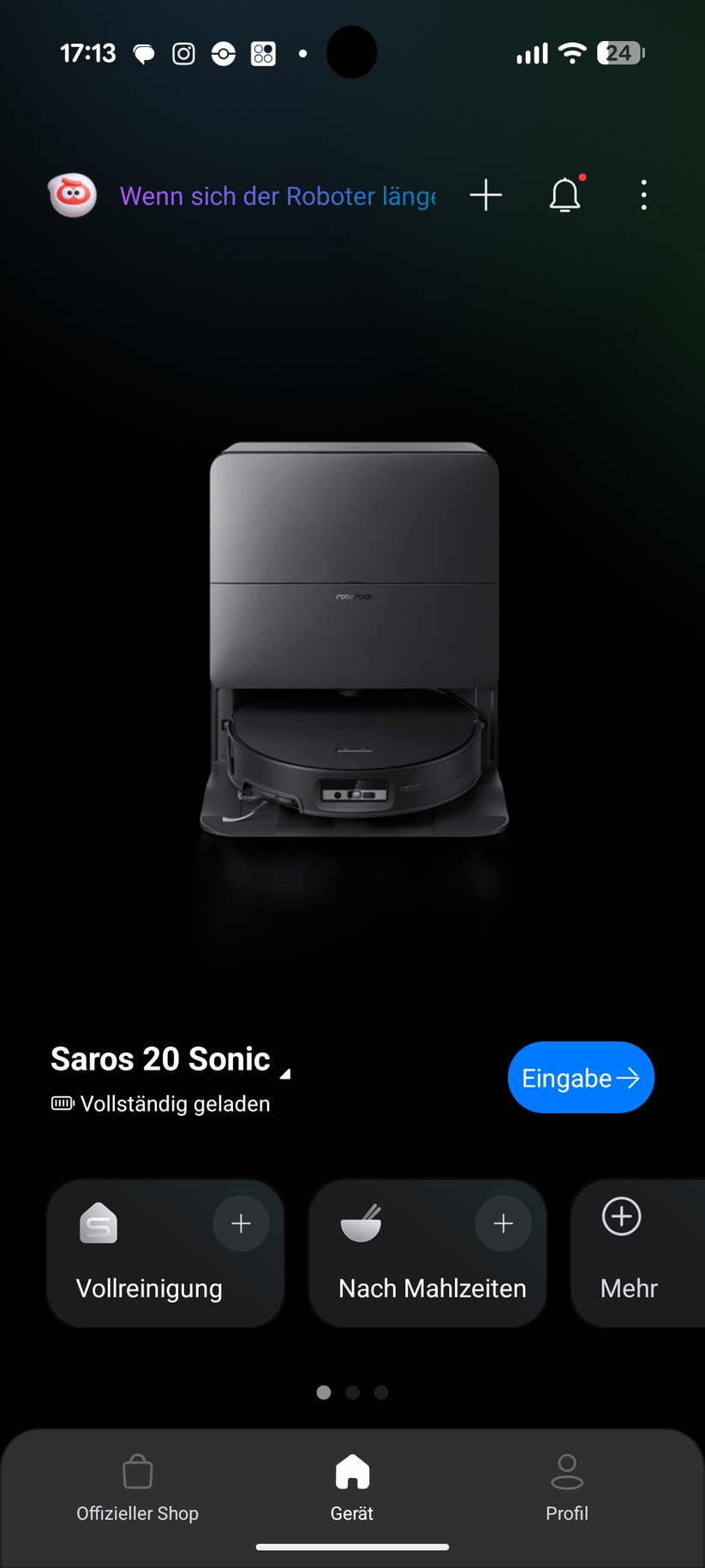 Roborock Saros 20 Sonic – App & Einrichtung