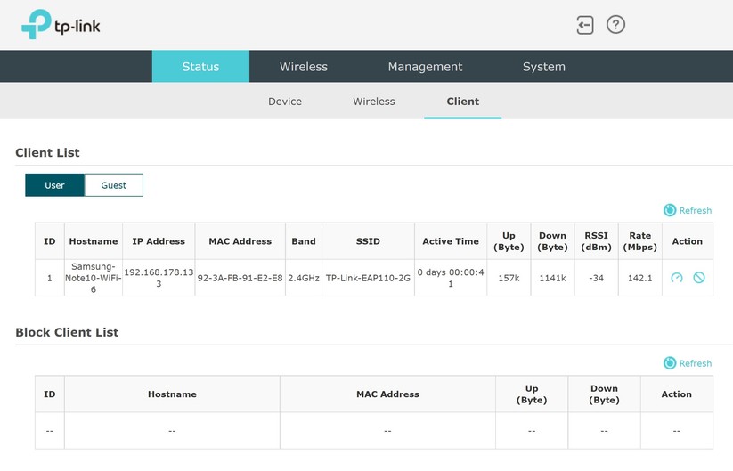 TP-Link EAP110 Outdoor N300 - Konfiguration