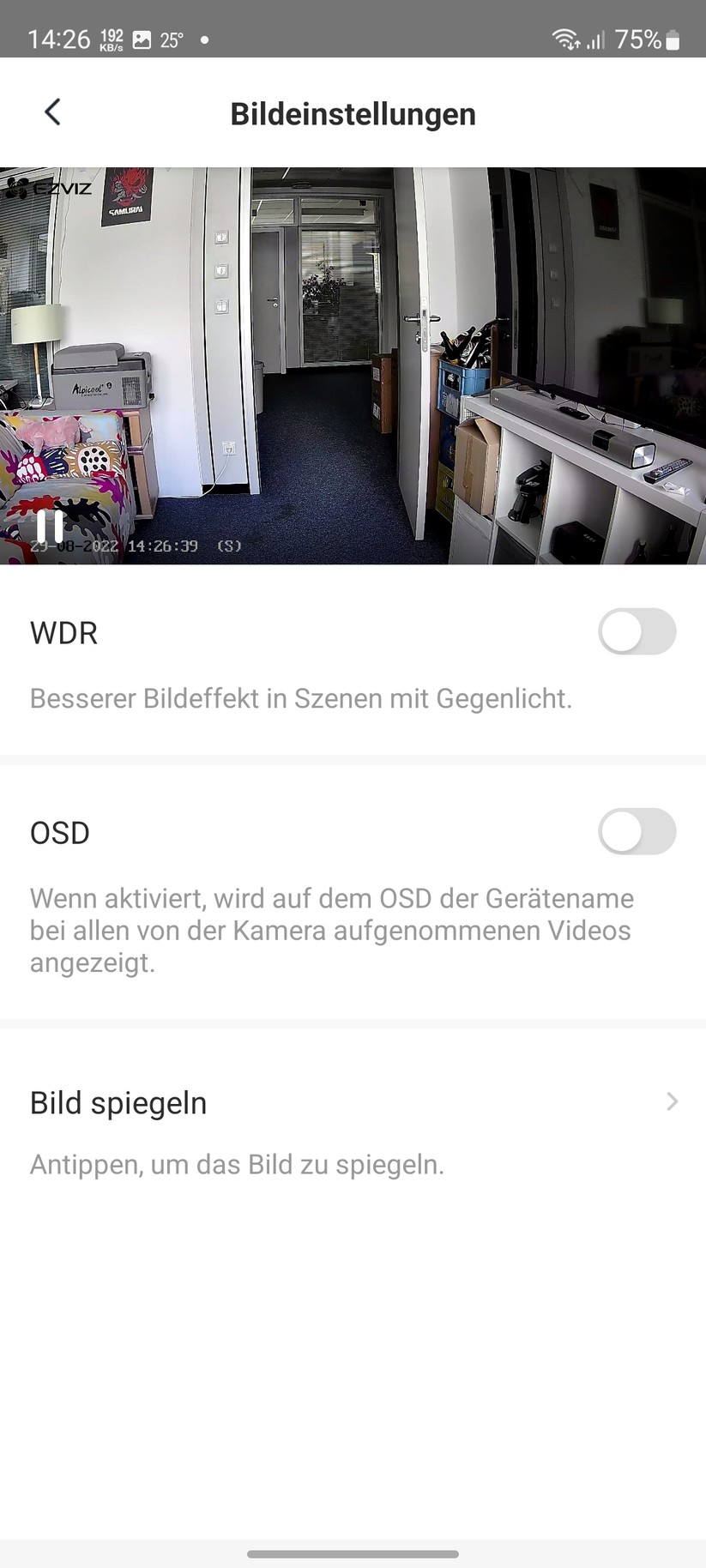 Ezviz C6 2K+: Einstellungen