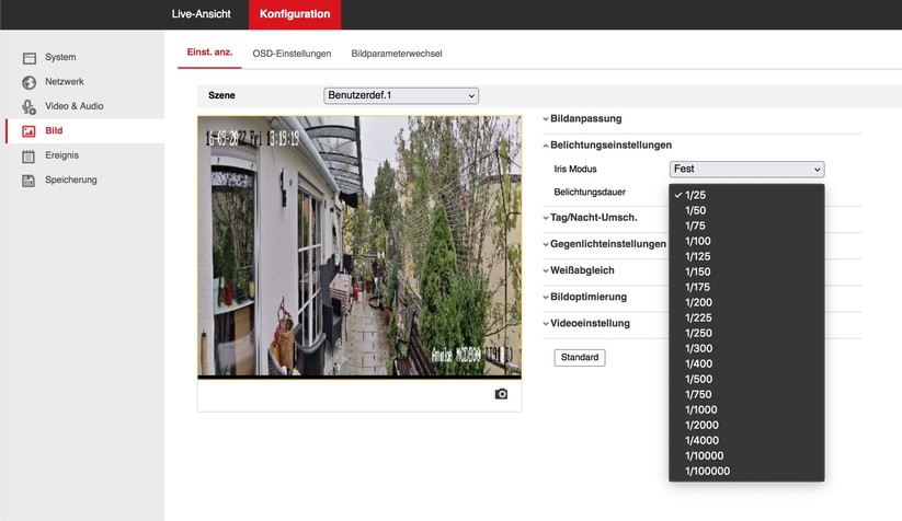 Annke NCD800 (I91BI): Einstellungsmöglichkeiten mit Browser