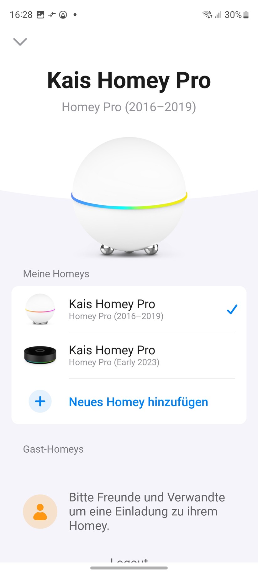 Homey Pro: Einrichtung