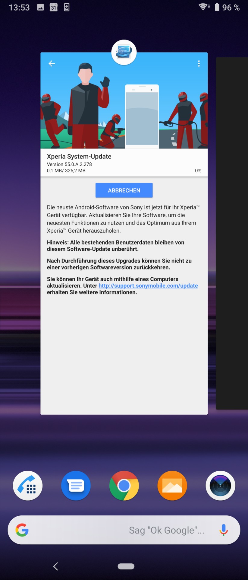 Wechseln zwischen der Apps