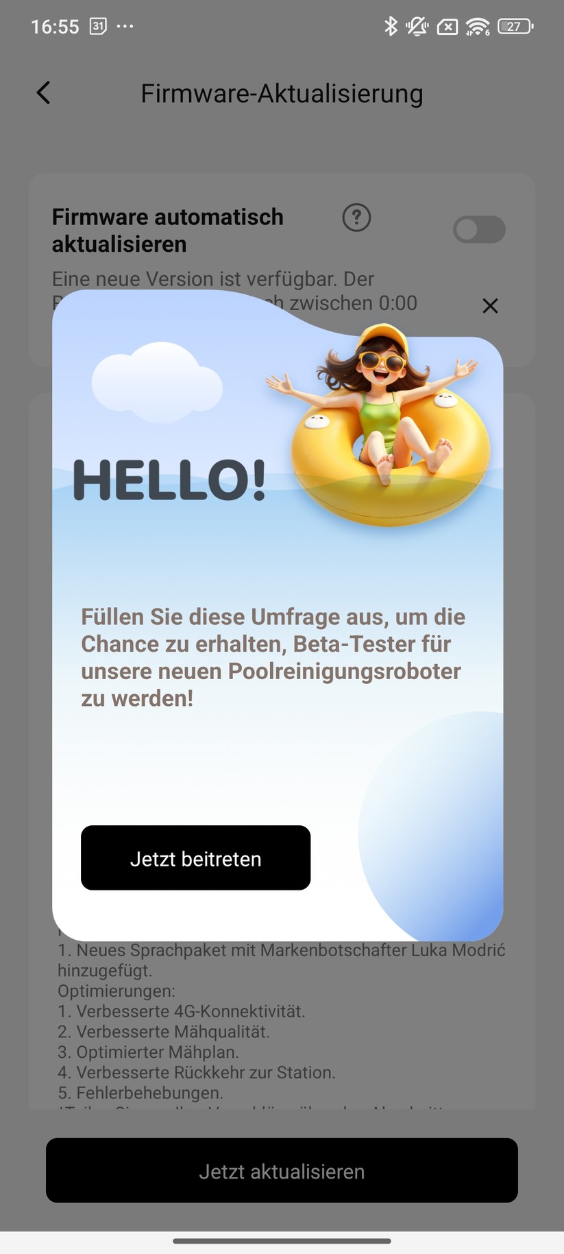 Mova 1000 – Einrichtung