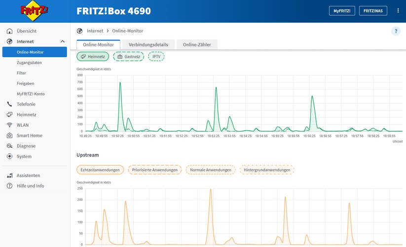 Fritzbox 4690 mit Fritzrepeater 1700 – App & Weboberfläche