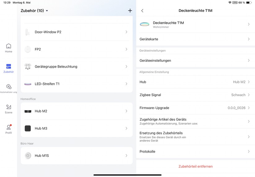 Inbetriebnahme des Aqara M3 mit der Aqara-App