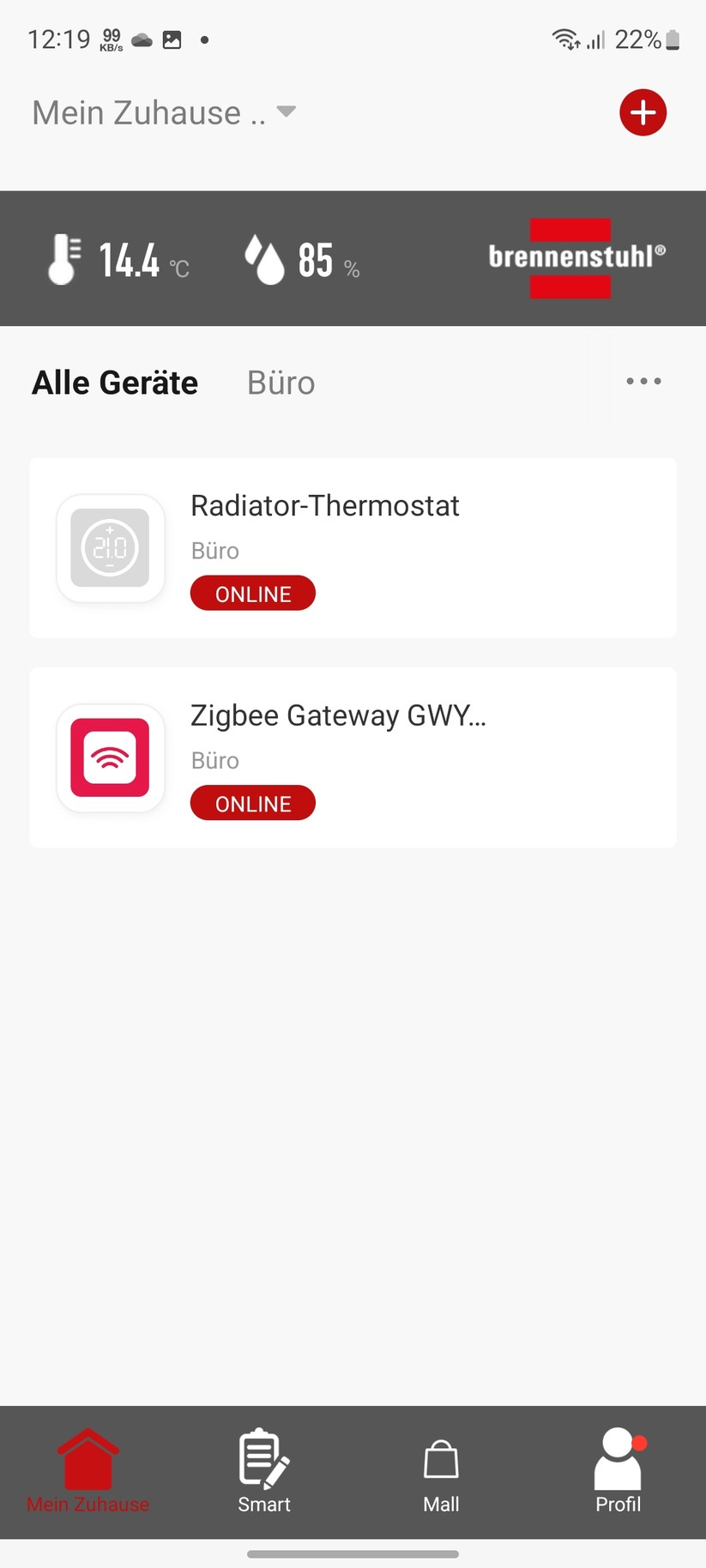 Brennenstuhl Heizkörperthermostat HT CZ 01: App - Inbetriebnahme