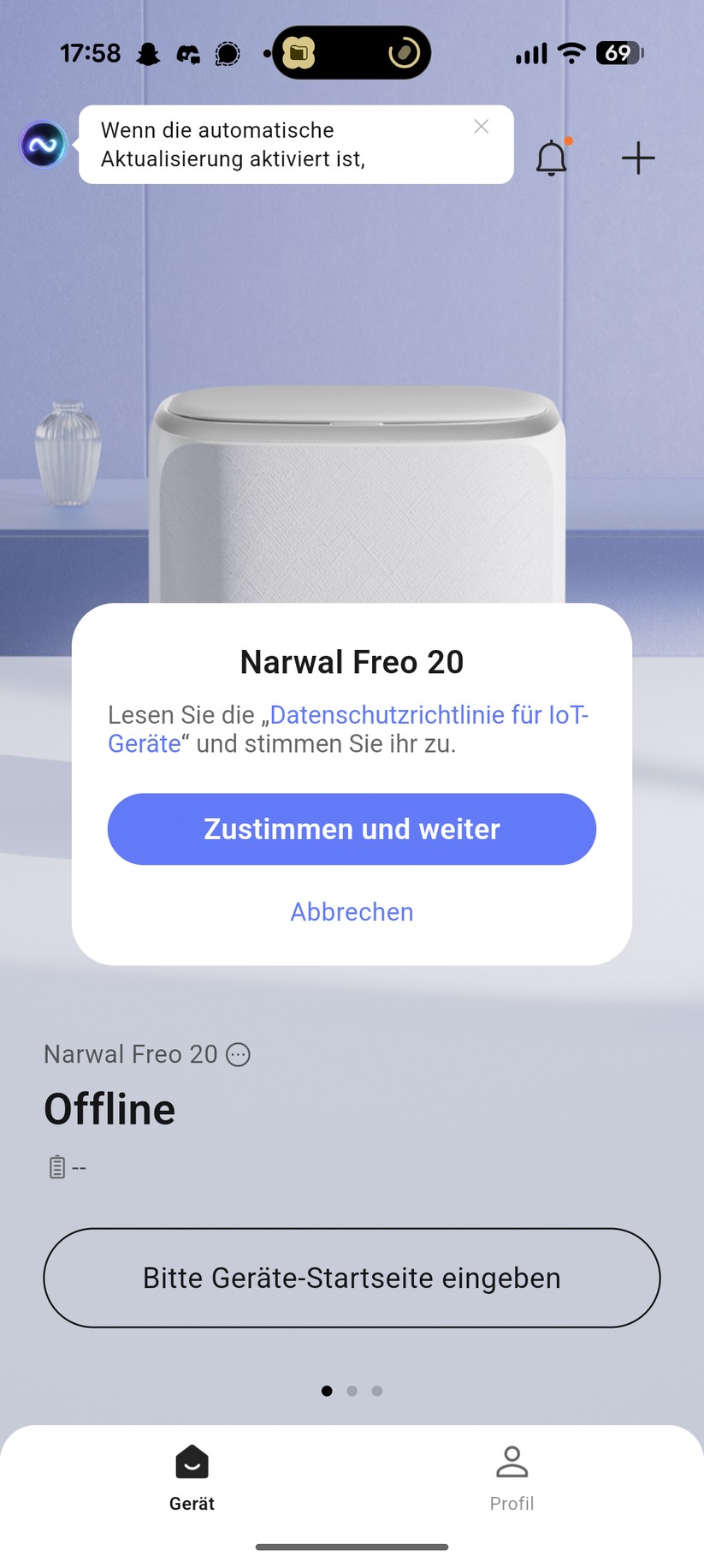 Narwal Freo 20 – App & Einrichtung