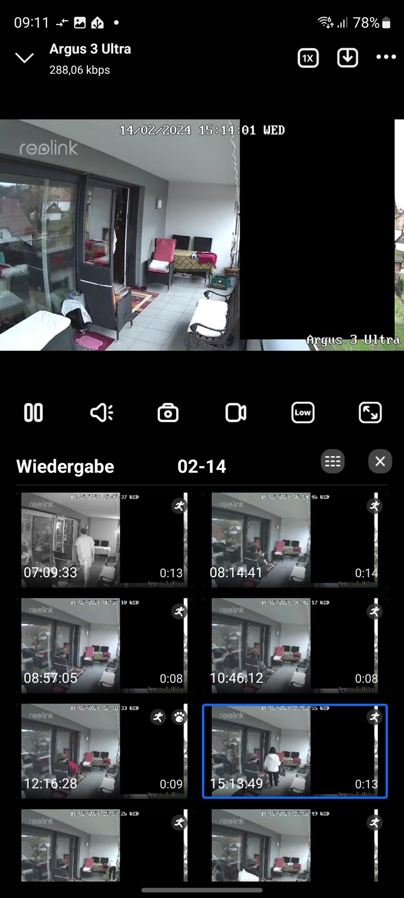 Reolink Argus 3 Ultra: Testaufnahmen
