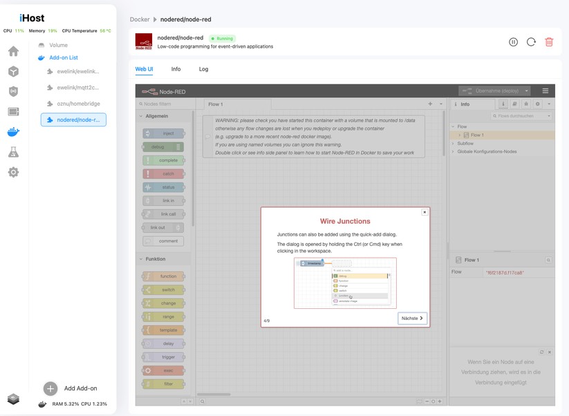 Smart-Home-Zentrale Sonoff iHost: Zigbee, Docker, Homebridge, Node-RED