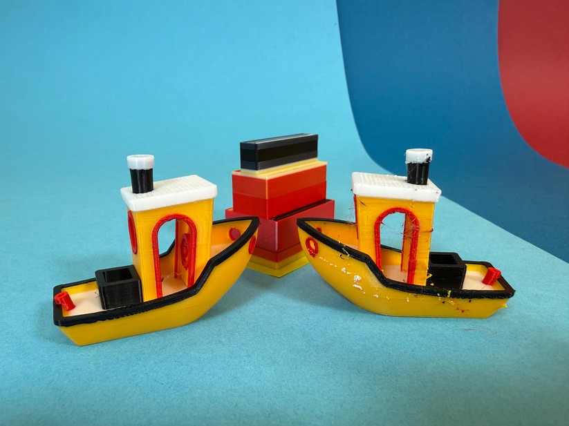 Wer noch mehr Filament sparen möchte, lässt den Wipe Tower weg – doch der Preis dafür ist zu hoch, dann sieht der Druck nicht mehr sauber aus. 