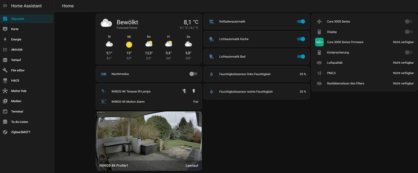 Instar IN-9820 4K: Die Einbindung in Home Assistant kann per Onvif oder MQTT erfolgen. Letzteres stellt deutliche 