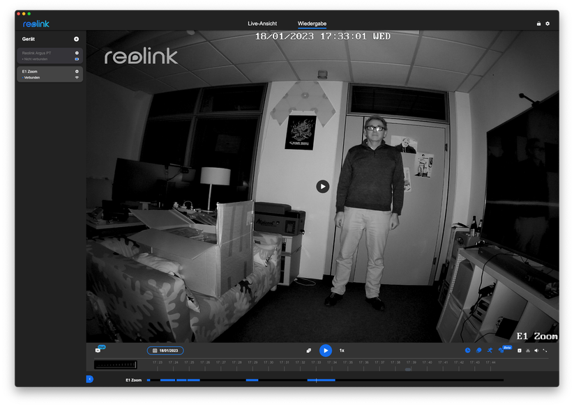 Reolink E1 Zoom: Auch Nachtaufnahme überzeugen mit einer guten Qualität.
