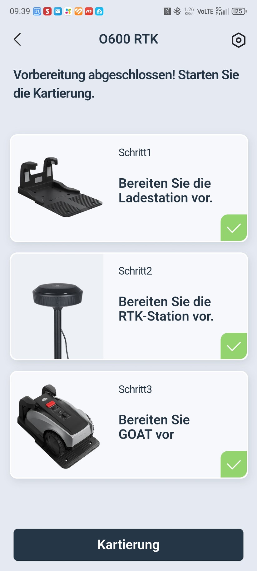 Ecovacs-App: Kartierung