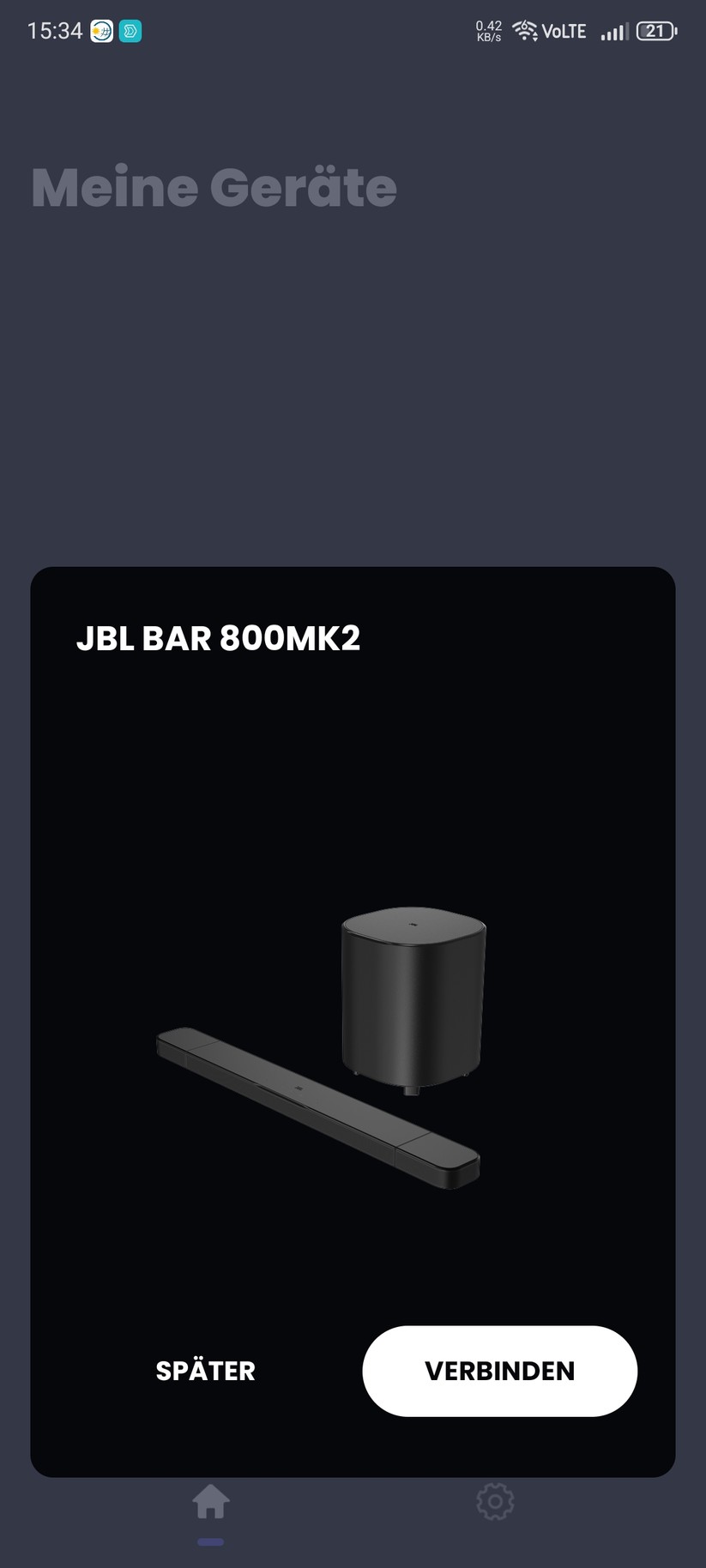 Die Einrichtung der Soundbar erfolgt mit der App JBL One