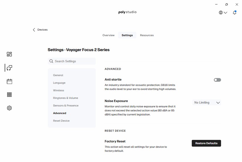 Poly Voyager Focus 2 UC - Bilder App