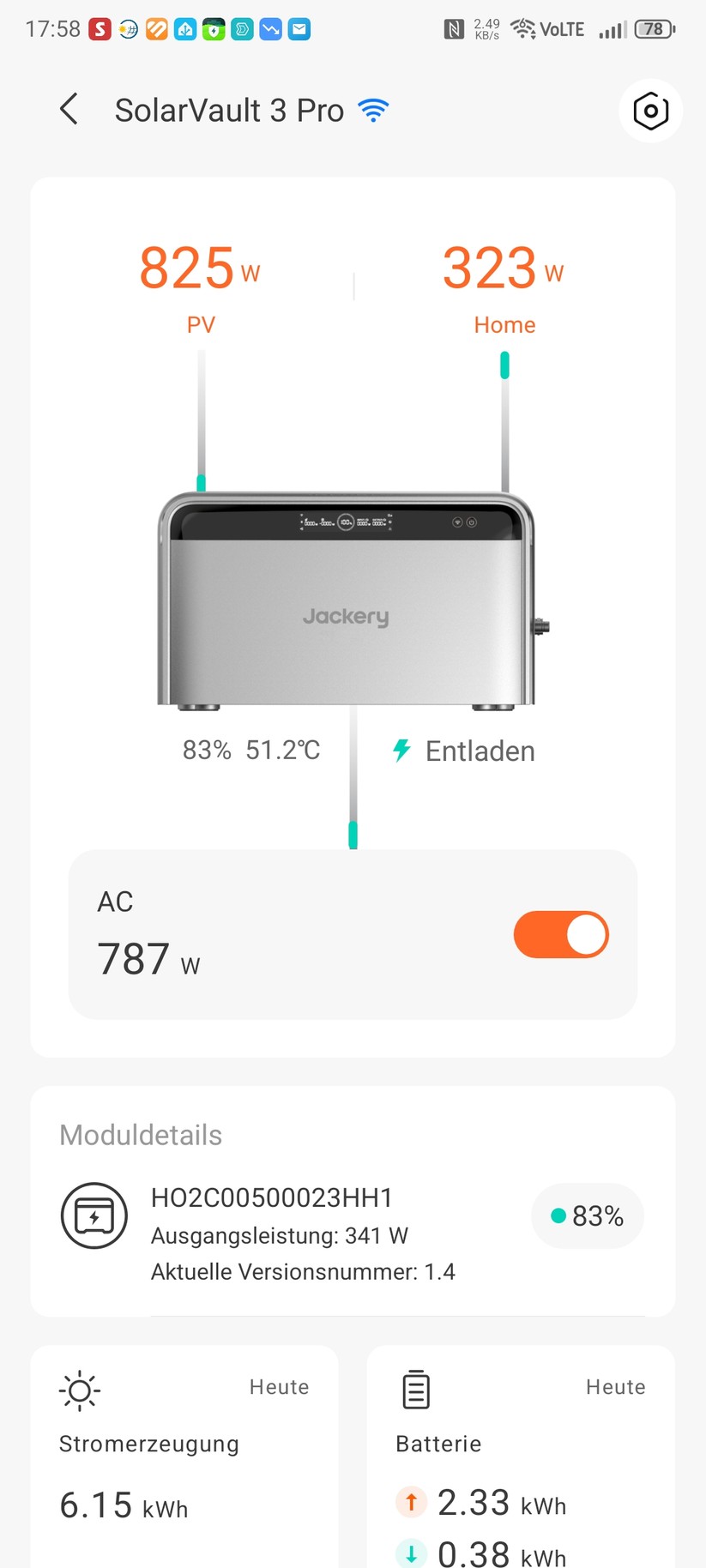 Jackery Solarvault 3 Pro: Die App ist übersichtlich und leicht zu bedienen. Für die Integration in Home Assistant muss man die MQTT-Zugang konfigurieren.