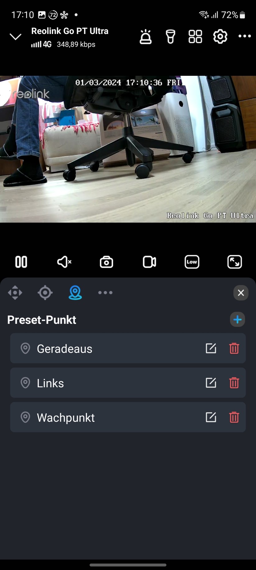 Reolink Go PT Ultra: Einrichtung und Einstellung mit mobiler App
