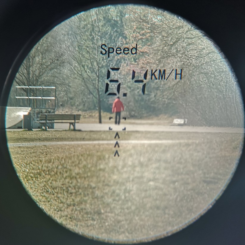 Rangefinder: Die Geschwindigkeitsmessung funktioniert.