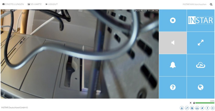 Die Konfiguration der IN-9808 4K erfolgt wahlweise über die App Instar Vision oder die Weboberfläche. Während sich grundlegende Funktionen bequem per App einrichten lassen, stehen erweiterte Optionen wie Onvif und MQTT nur über das Webinterface zur Verfügung.
