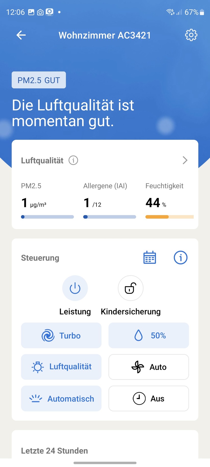 Philips AC4321: Konfiguration mit App Air+