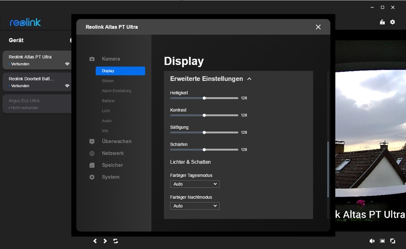 Desktop-Anwendung für Reolink Altas PT Ultra: PTZ-Überwachungskamera mit 4K, Wi-Fi 6, Akku, farbiger Nachtsicht und kontinuierlicher Aufnahme