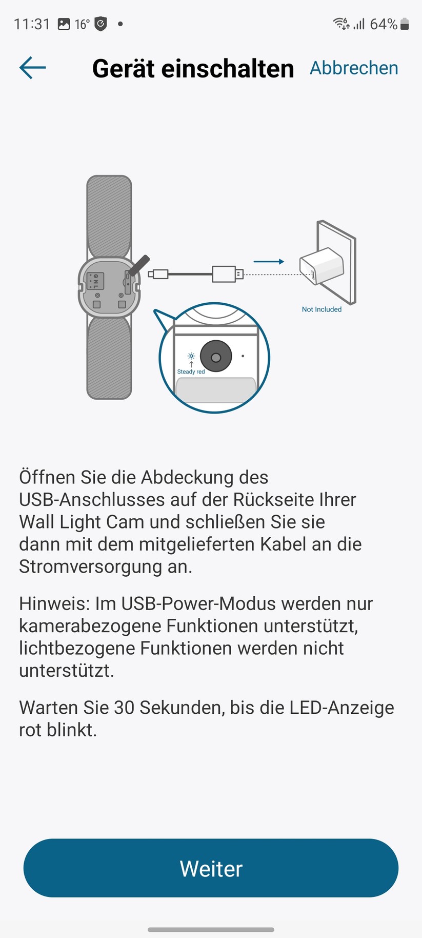 Eufy Wall Light Cam S100: Inbetriebnahme