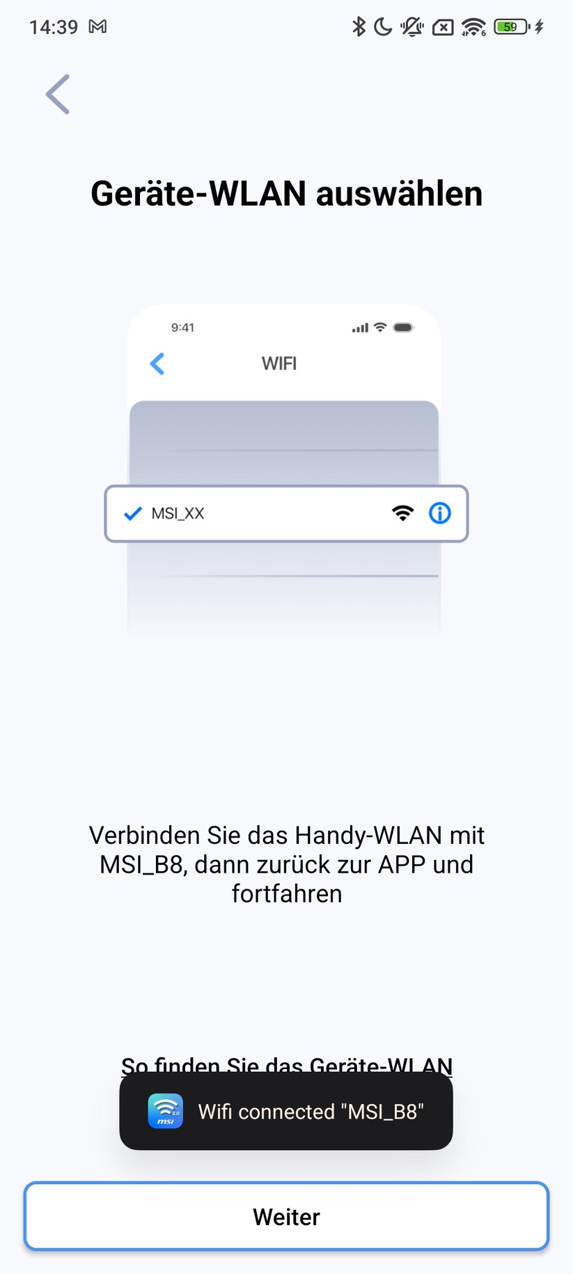 MSI Roamii BE Lite – App