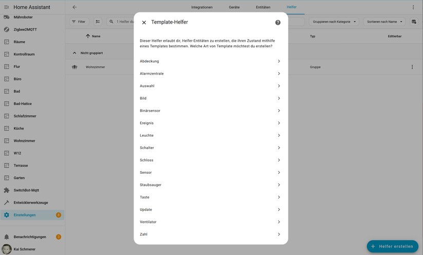  Helfer einrichten für Energy Dashboard