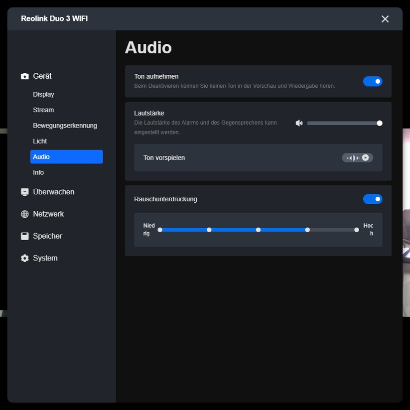 Reolink Duo 3 WiFi: Konfiguration mit Desktop-App