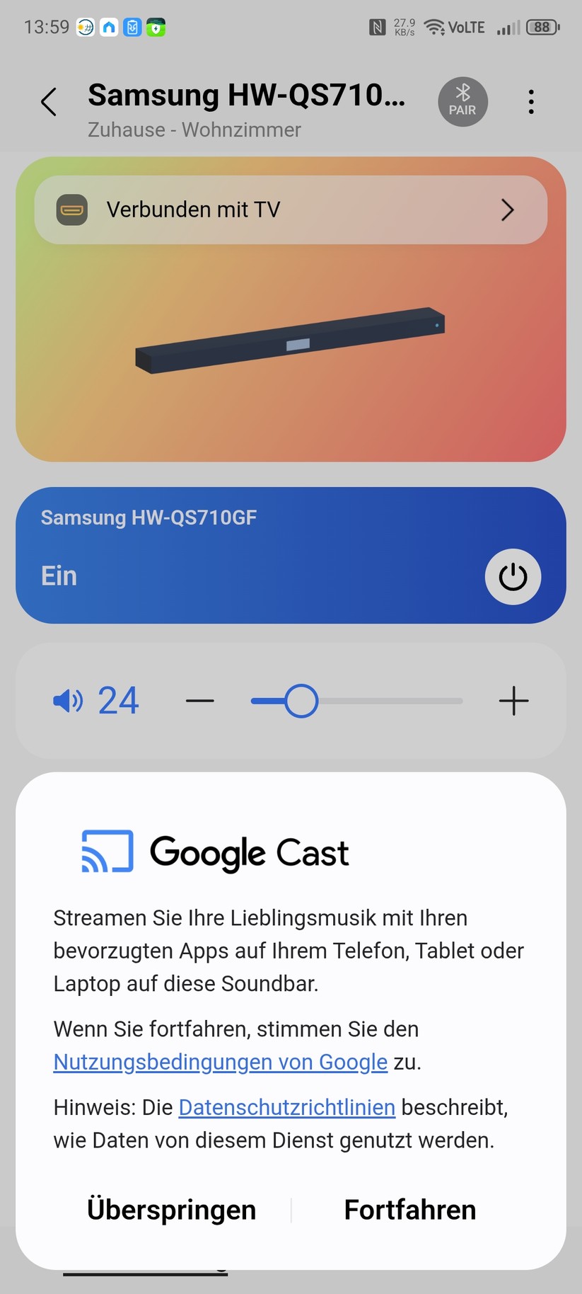 Samsung HW-QS700F: Einrichtung und Konfiguration mit Smartthings-App