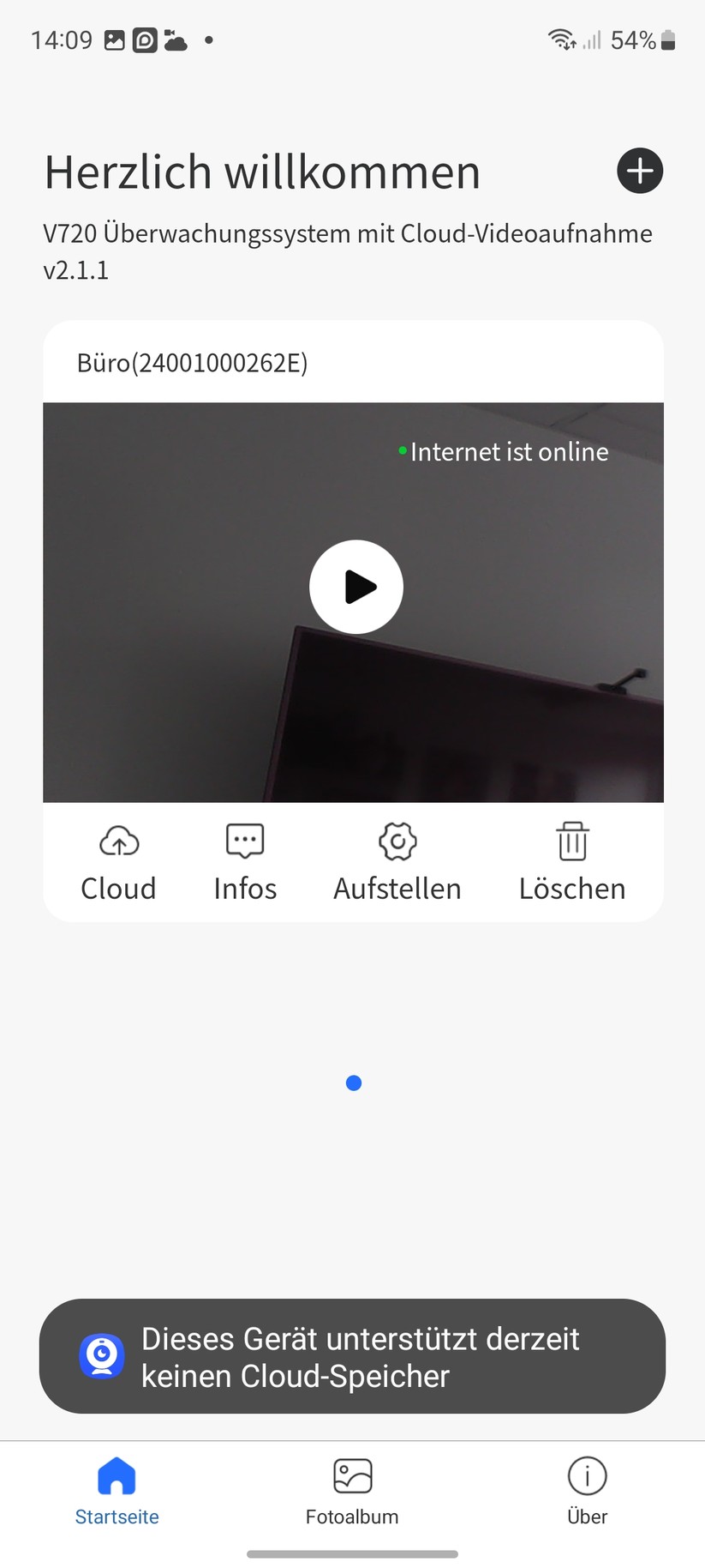 PTZ-Kamera für Lampenfassung E27: App