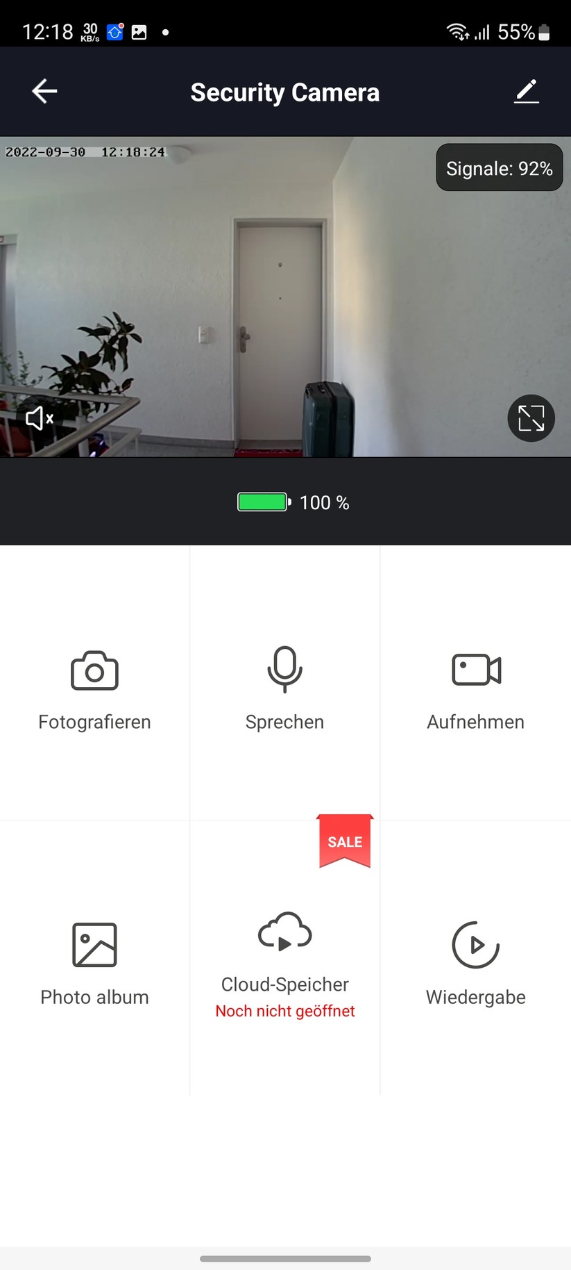 Digitaler Türspion Tmezon MZ-DV11 wird über die Tuya-App gesteuert.