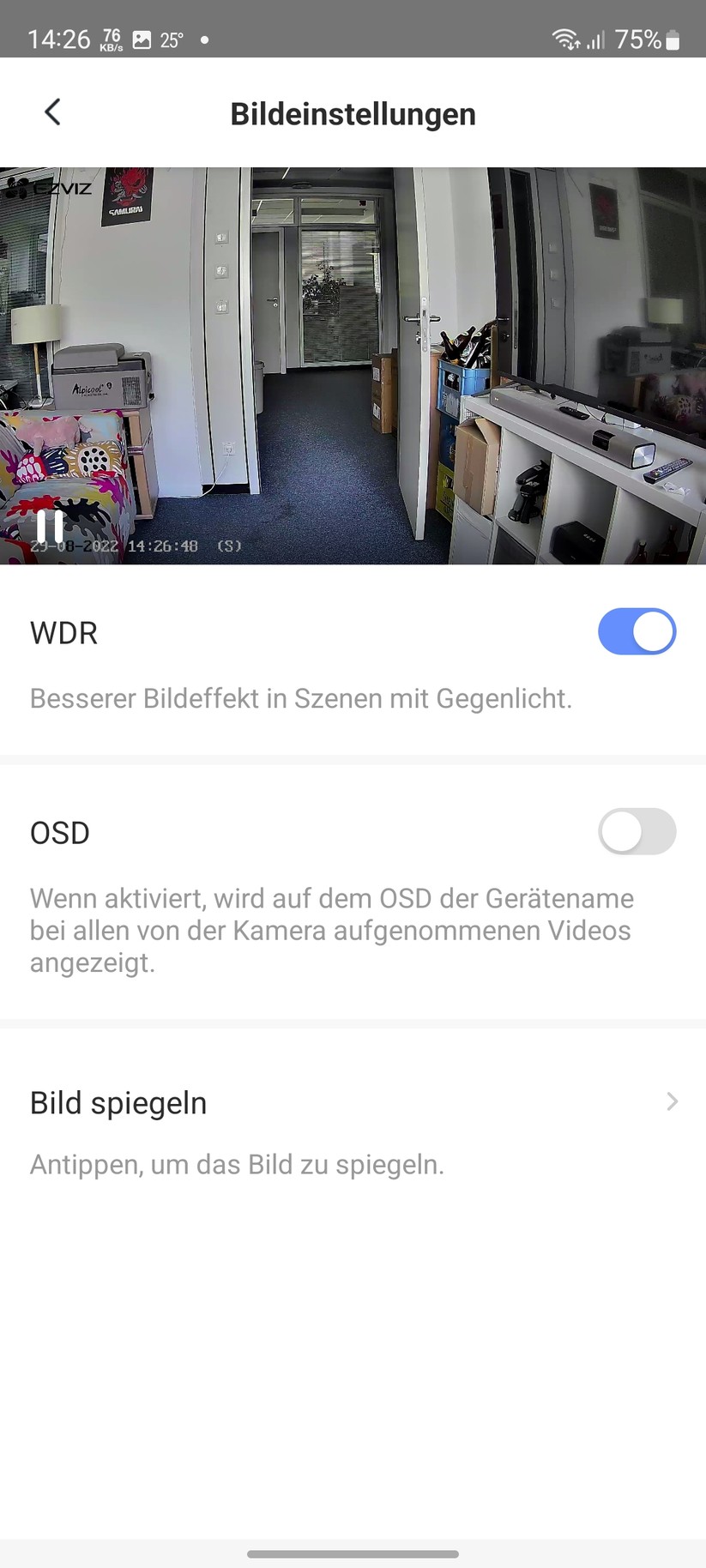 Ezviz C6 2K+: Einstellungen
