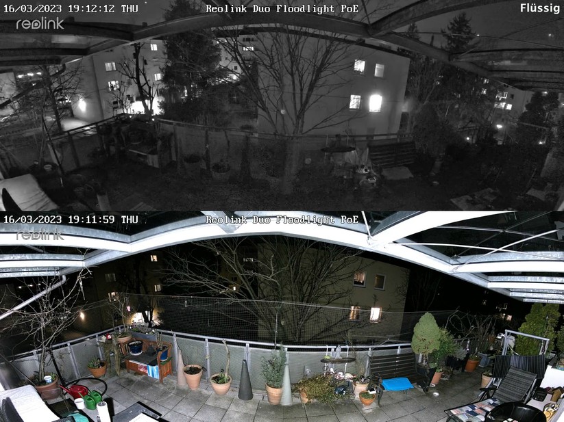 Reolink Duo Floodlight PoE: Nachtsicht mit Infrarot-LEDs und in Farbe dank LED-Zusatzbeleuchtung mit niedrigster Auflösung (Darstellungsoption: Flüssig).