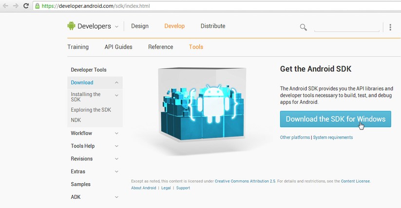 3. Android-SDK herunterladen