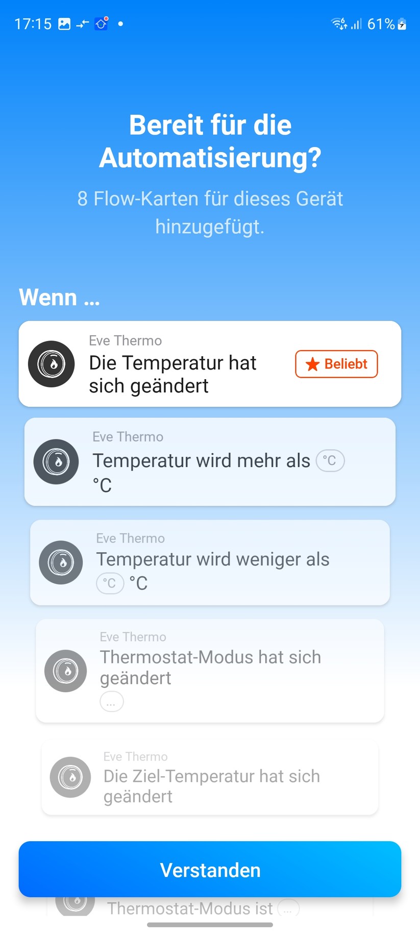 Eve Thermo & Eve Thermo Control: Integration über Matter in Homey Pro